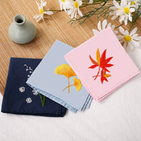 DIY Embroidery Handkerchief Kit for Beginners - Traditional Chinese Style Floral Patterns