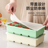 Silicone Ice Cube Tray with Lid, Large Square Ice Cube Mold, Food-Grade Material for Whiskey Cocktails and Beverages