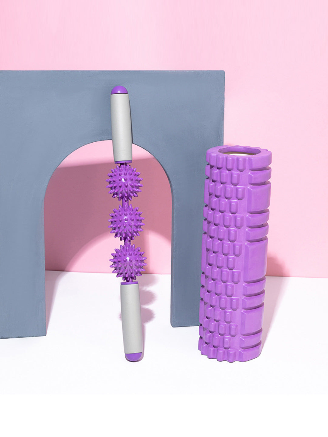 EVA Foam Roller & Massage Stick Set for Muscle Relaxation and Yoga Fitness