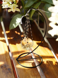 Dreamy Alloy Tennis Racket Crystal Ball Display Stand Ornament