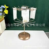 Two-Tier Rotating Jewelry Display Stand for Necklaces, Bracelets, Lipsticks and Keys