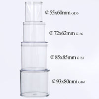 Round PS Plastic Display Box for Jewelry and Figurines
