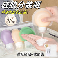 Silicone Travel Bottles Set Squeezable Portable Refillable Containers for Shampoo Lotion Toiletries TSA Approved