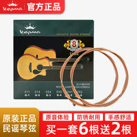 Kepma Acoustic Guitar Strings Set, .011 Gauge, 6-String Pack with Accessories