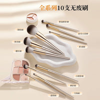 Makeup Brush Set with Soft Bristles for Eyeshadow, Powder, Contour, Highlight, and Nose Shadow