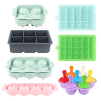 Creative Silicone Ice Cube Tray with Lid - Easy Release Square Ice Mold for Home Kitchen Tools and Popsicles