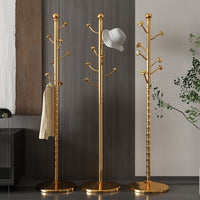 Stainless Steel Freestanding Garment Rack with Hooks for Bedroom and Living Room