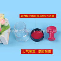 Portable Plastic Seal Stamp Box with Ink Pad for Official Seals