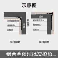 Aluminum Alloy Plastering Corner Bead for Wall and Floor Protection