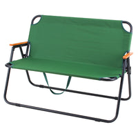 Reinforced Kermit Style Double Folding Camping Chair with Backrest for Outdoor BBQ & Stalls