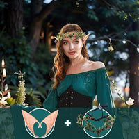 Women's Victorian Medieval Vampire Costume Dress for Halloween