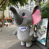 Inflatable Elephant Mascot Costume for Adults, Wearable Blow-up Animal Suit for Events and Performances