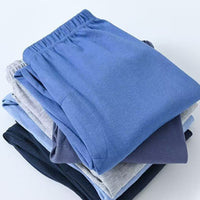 Men's Plus Size Knitted Cotton Pajama Pants High Waist Loose Fit