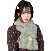 Retro Blended Knit Scarf for Autumn/Winter - Warm & Soft Neck Warmer