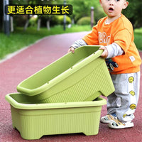 Large Rectangular Plastic Planter Box for Balcony Vegetable and Strawberry Gardening