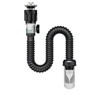 Universal Odor-Proof Drain Pipe Kit for Bathroom Sink with Ceramic Pop-Up Drain