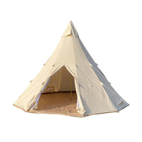 Flyon Pyramid Camping Tent, Waterproof Sunshade, Single-Layer Breathable Outdoor Indian Tent