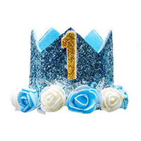 Pet Birthday Party Crown Hat and Bow Tie Set with Number Decorations