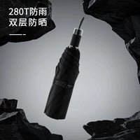 Double-Layer Titanium Silver Blackout Umbrella for Sun and Rain Protection, UV-Resistant, Foldable, Large, Thickened