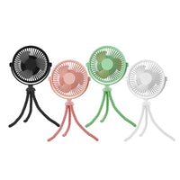 Portable USB Octopus Fan for Desk, Stroller, Dorm, Office - Quiet Mini Flexible Tripod Fan
