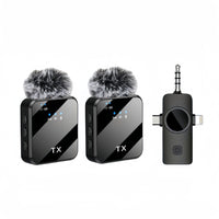 Wireless Lavalier Microphone for Live Streaming and Recording, Noise Reduction, 3-in-1 Universal Compatibility