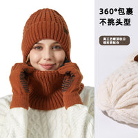 Men's Winter Fleece Lined Beanie Hat, Neck Warmer, and Touchscreen Gloves Set