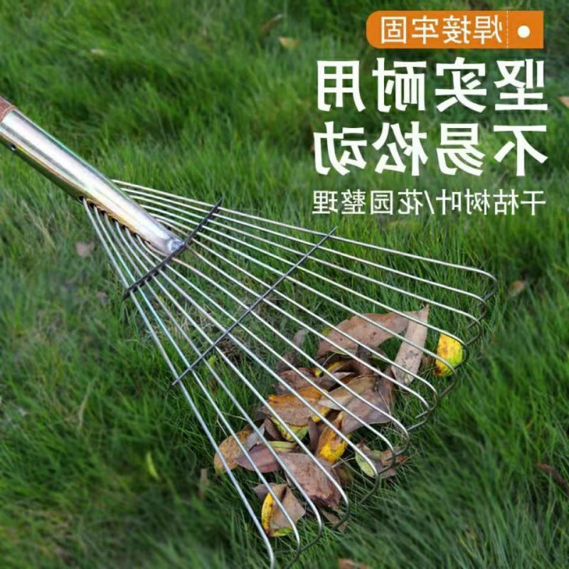 Adjustable Width Steel Wire Rake for Gardening and Agriculture