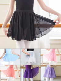 Girls' Chiffon Ballet Wrap Skirt for Dance Practice
