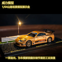 1/64 Scale Diorama Display Case Mountain Road Scene for MINIGT Tarmac Works Alloy Car Storage Box