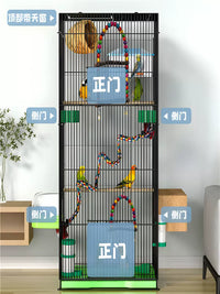 2026 New Bird Cage Ecological Villa Parrot Cage Thickened Heightened Extra Large Full Set Home Use for Budgerigar Peony Birds