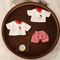 BJD Doll Clothes KT Plaid Casual Outfit Set