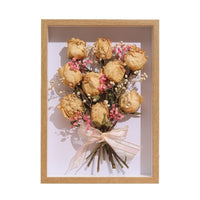 3D Shadow Box Picture Frame for Dried Flowers and DIY Crafts, Wall Mountable Wooden Display Frame