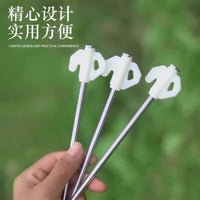 Outdoor Tent Pegs, Beach Camping Windproof Rope Fasteners, Thickened Steel Pegs Accessory Set, Canopy Glow-In-The-Dark Tent Pegs