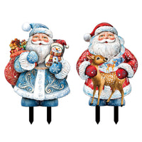 3D Luminous Christmas Santa Snowman Yard Stake Garden Holiday Party Decoration