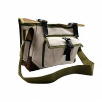 Multi-functional Canvas Tool Bag for Electricians and Gardeners, Wear-Resistant Crossbody Shoulder Bag