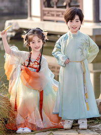Kids' Hanfu Tang Suit for Boys and Girls, Traditional Chinese Ancient Costume for Performances