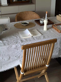 Japanese Wabi-Sabi Style Cotton Linen Tablecloth Solid Color Minimalist Chinese Nordic Fabric Table Cloth for Dining Table and Coffee Table