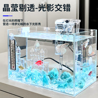 Decorative Ice Blue Glass Stones for Aquarium Landscaping and Fish Tank Decoration