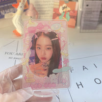 Ins Korean Style Original Picnic Bear Photo Frame Acrylic Sticker 3-inch Idol Small Card Holder Stand