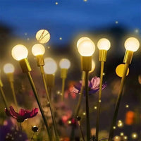 Solar Firefly Ground Plug String Lights LED Outdoor Decorative Garden Wind-Activated Lawn Lights
