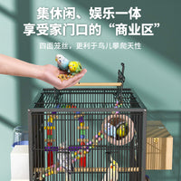 Large Luxury Bird Cage for Parrots and Finches, Breeding Aviary with Accessories