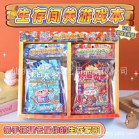 Survival Adventure Game Book for Kids, Educational Puzzle Toy with Stickers