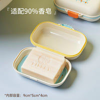 Portable Travel Soap Dish with Lid and Drain, Double-Layer Soap Box for Business Trips and Travel