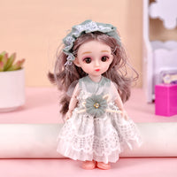 Baobaodi 16cm BJD Doll with 13 Movable Joints, Princess Dress-Up Toy for Girls, Birthday Gift