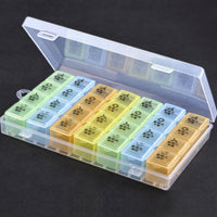 Large 7-Day 28-Compartment Pill Organizer, Moisture-Proof Portable Medicine Box
