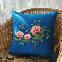New Year Lu Embroidery DIY Pillow Kit with 3D Floral Design
