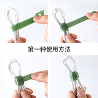 Owl T-Type Hook and Loop Cable Ties for Cord Management and Plant Bundling