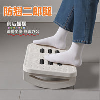 Ergonomic Under-Desk Footrest with Massage Rollers for Office and Home