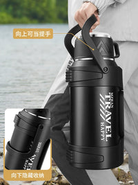 Large Capacity 316 Stainless Steel Vacuum Insulated Water Bottle with Handle for Outdoor and Car Use