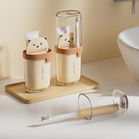 Portable Travel Toothbrush Holder and Mouthwash Cup Set